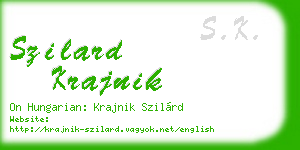 szilard krajnik business card